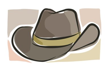 Sketchy cowboy hat clipart