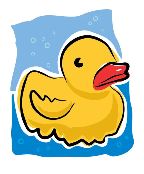 Skeychy rubber duck — Stock Vector