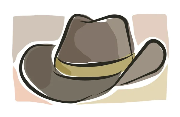 Vázlatos cowboy kalap — Stock Vector