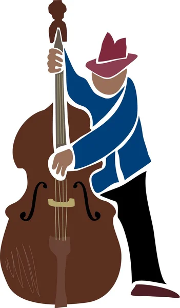 Бас-гитарист — стоковый вектор