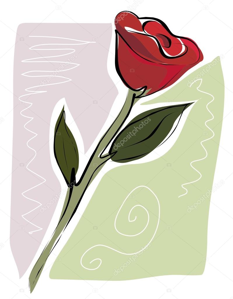 Sketchy rose