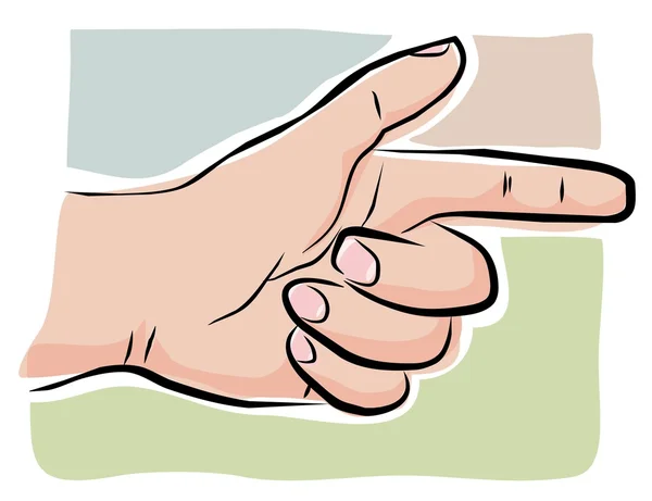 Sketchy hand pointing — Stock Vector