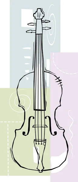 Skissartad violin — Stock vektor