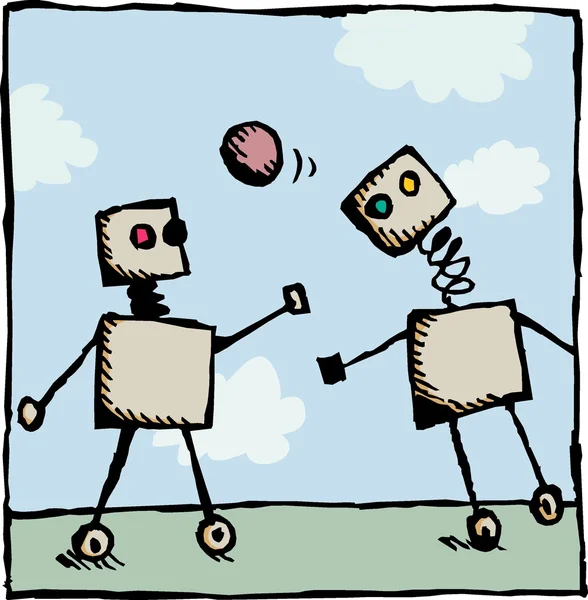 机器人足球 — 图库矢量图片