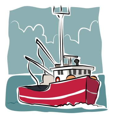 Yarım yamalak balıkçı teknesi