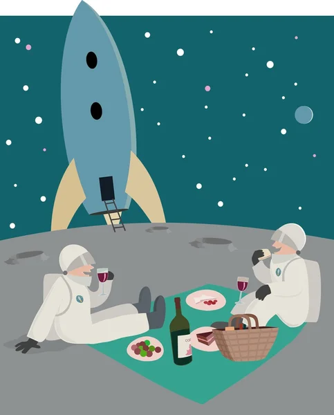 Astro picknick — Stockvector
