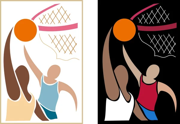 Figuras de basquetebol — Vetor de Stock