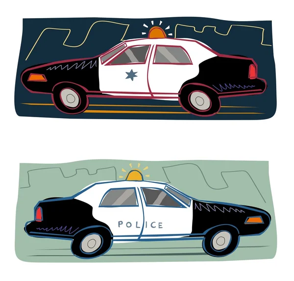 Cartoon politie-auto — Stockvector