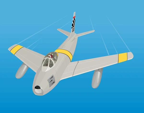 F86 Sabre jet vliegtuigen — Stockvector