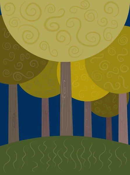 Лісовий Twilight — стоковий вектор