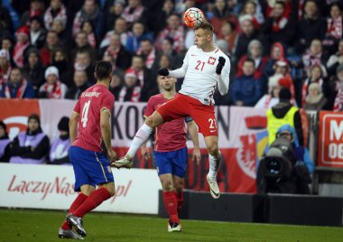 Dostu futbol oyun Polonya - Sırbistan