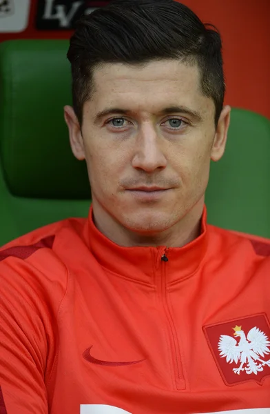 Robert Lewandowski piłkarz — Zdjęcie stockowe