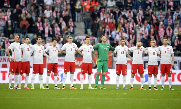 Dostu futbol oyun Polonya - Finlandiya — Stok fotoğraf