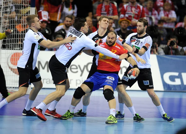 Handball européen Allemagne Espagne — Photo