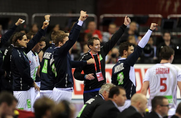 Handball européen Norvège Croatie — Photo