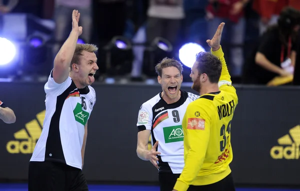 Handball européen Allemagne Espagne — Photo