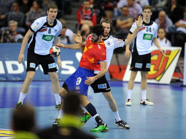 I handboll Tyskland Spanien — Stockfoto