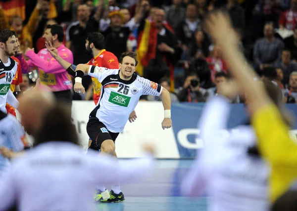 Handball-EM Deutschland Spanien — Stockfoto