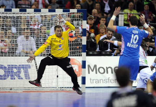 Handball européen Norvège Croatie — Photo