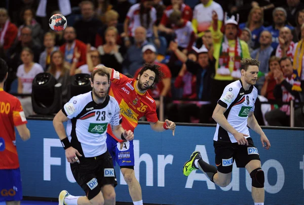 I handboll Tyskland Spanien — Stockfoto