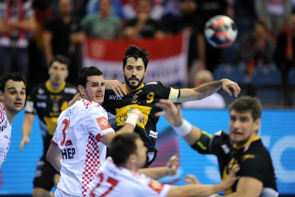 Europäischer Handball Spanien Kroatien — Stockfoto