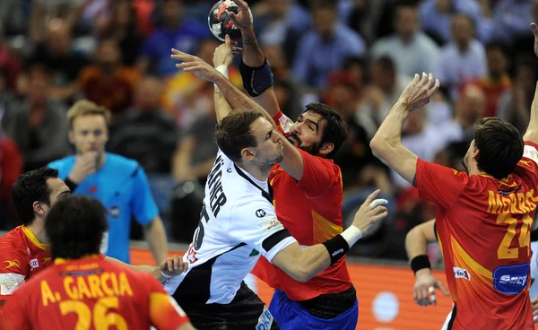 European Handball Germany Spain — Stock Photo, Image