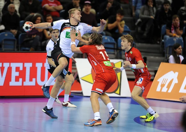 I handboll Tyskland Norge — Stockfoto