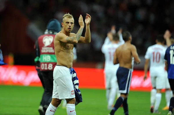 Copa de Fútbol Clasificatorios Polonia vs Gibraltar — Foto de Stock