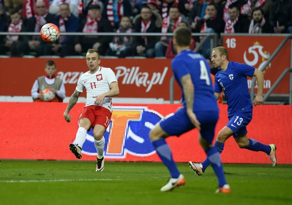 Przyjacielski mecz Polska - Finlandia — Zdjęcie stockowe