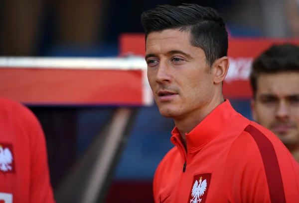 Robert Lewandowski piłkarz — Zdjęcie stockowe