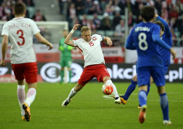 Vriendschappelijke voetbalwedstrijd Polen - Finland — Stockfoto