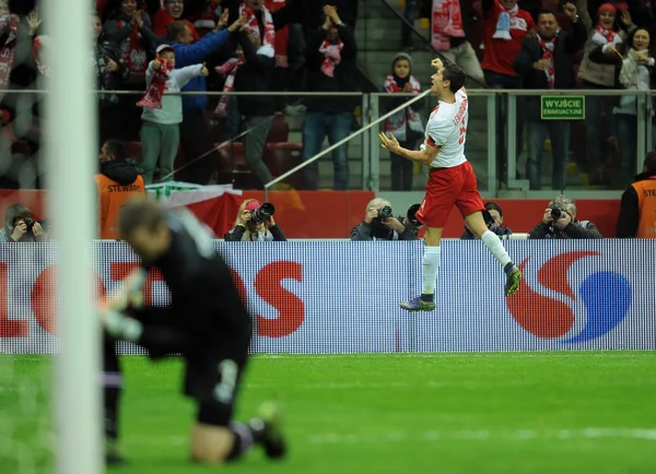 Friendly game Poland - Iceland — Stock Photo, Image