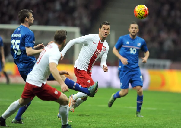 Mecz towarzyski Polska - Islandia — Zdjęcie stockowe