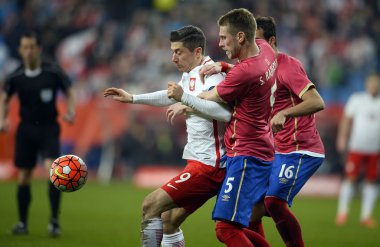 Dostu futbol oyun Polonya - Sırbistan