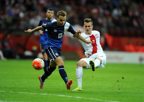 Copa de Fútbol Clasificatorios Polonia vs Gibraltar — Foto de Stock