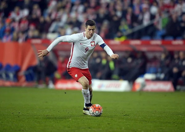 Amistoso partido de fútbol Polonia - Serbia — Foto de Stock