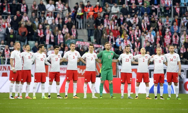 Dostu futbol oyun Polonya - Finlandiya — Stok fotoğraf