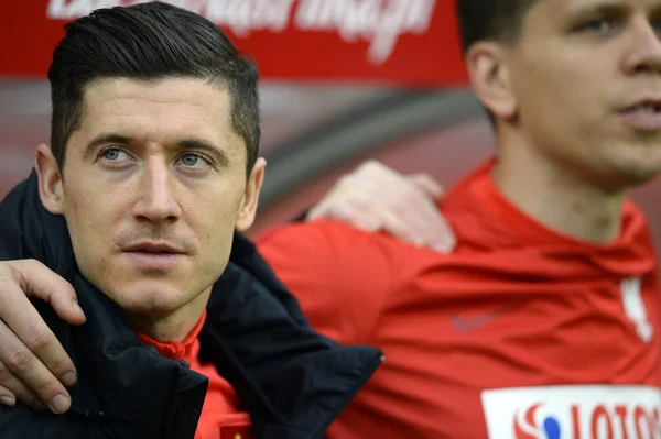 Robert Lewandowski piłkarz — Zdjęcie stockowe