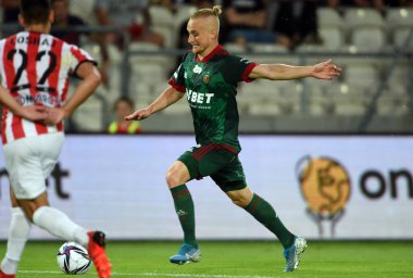CRACOV, POLAND - Polonya Futbol Ligi maçı Krakovia Krakow - Slask Wroclaw, Bartlomiej Pawlowski (Slask Wroclaw) 