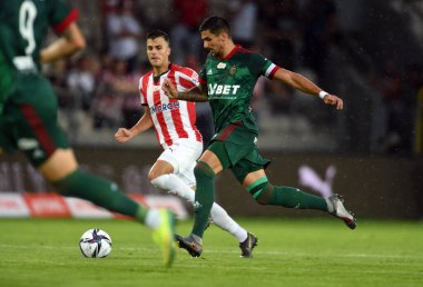 CRACOV, POLAND - HAZİRAN 01, 2021: Polonya Futbol Ligi maçı Krakovia Krakow - Slask Wroclaw, Caye Quintana (Slask Wroclaw) 