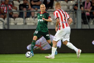 CRACOV, POLAND - Polonya Futbol Ligi maçı Krakovia Krakow - Slask Wroclaw, Bartlomiej Pawlowski (Slask Wroclaw) 