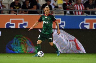 CRACOV, POLAND - Polonya Futbol Ligi maçı Krakovia Krakow - Slask Wroclaw, Bartlomiej Pawlowski (Slask Wroclaw) 