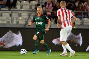CRACOV, POLAND - Polonya Futbol Ligi maçı Krakovia Krakow - Slask Wroclaw, Bartlomiej Pawlowski (Slask Wroclaw) 