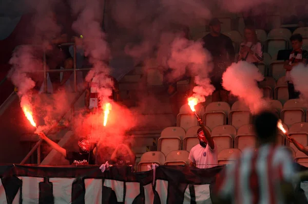 Cracov Polen August 2021 Polnisches Fußballligaspiel Krakau Slask Breslau Krakauer — Stockfoto