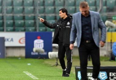 WARsaw, POLAND - SEPTEMBER 19, 2021: Polonya Futbol Ligi oyunu Legia Warszawa - Gornik Leczna, Alessio De Petrillo asystent trenera (Legia Warszawa) 