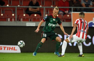 CRACOV, POLAND - Polonya Futbol Ligi maçı Krakovia Krakow - Slask Wroclaw, Bartlomiej Pawlowski (Slask Wroclaw) 