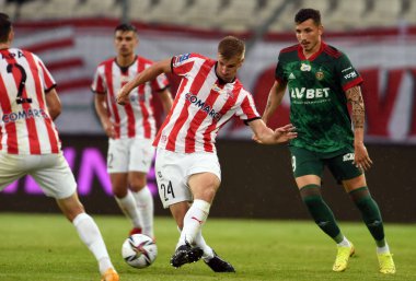 CRACOV, POLAND - Polonya Futbol Ligi maçı Krakovia Krakow - Slask Wroclaw, Jakub Jugas (Krakovia)) 