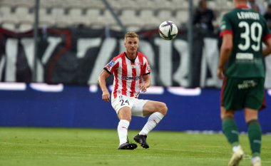 CRACOV, POLAND - Polonya Futbol Ligi maçı Krakovia Krakow - Slask Wroclaw, Jakub Jugas (Krakovia)) 