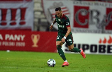 CRACOV, POLAND - Polonya Futbol Ligi maçı Krakovia Krakow - Slask Wroclaw, Victor Garcia (Slask Wroclaw) 
