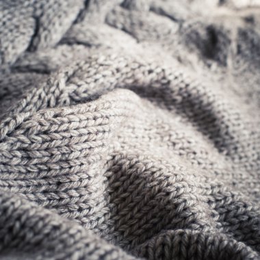 Örme kumaş yün doku yakın çekim